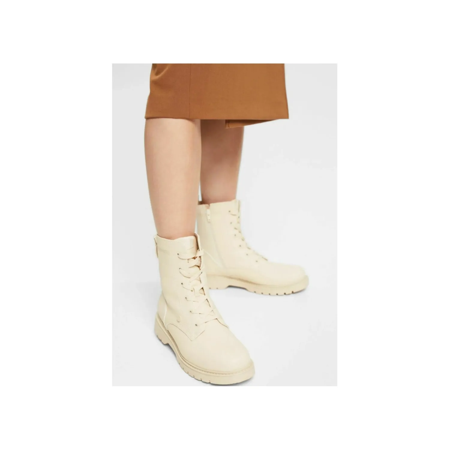 Veterbottines^Mustang Esprit Veterbottine Beige