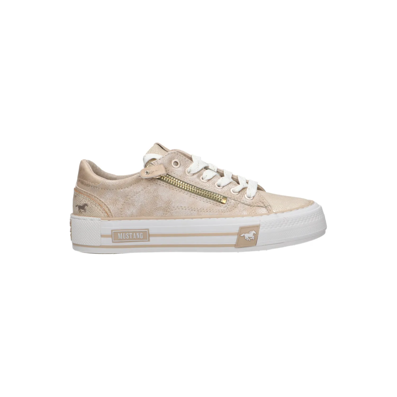 Lage Sneakers^Mustang Lage sneaker Goud