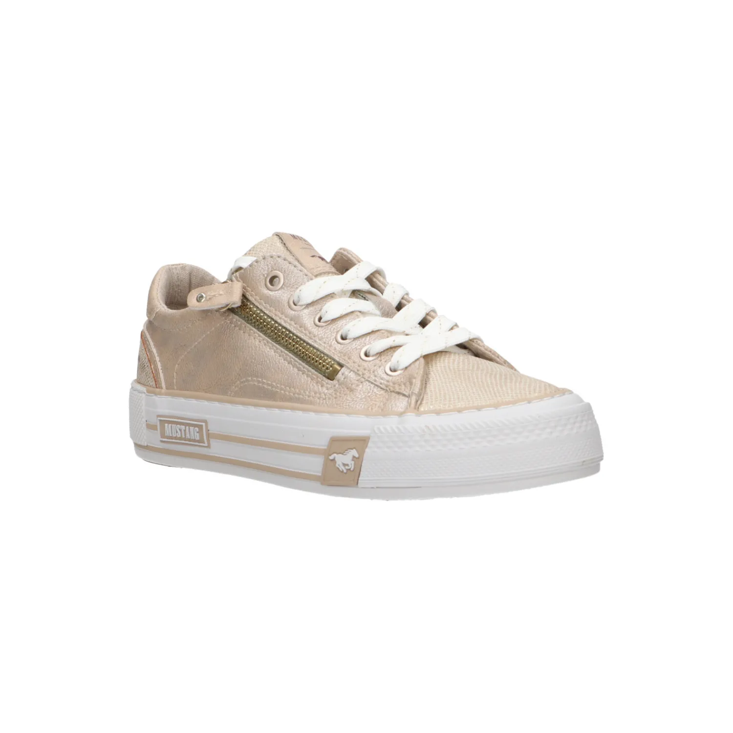 Lage Sneakers^Mustang Lage sneaker Goud