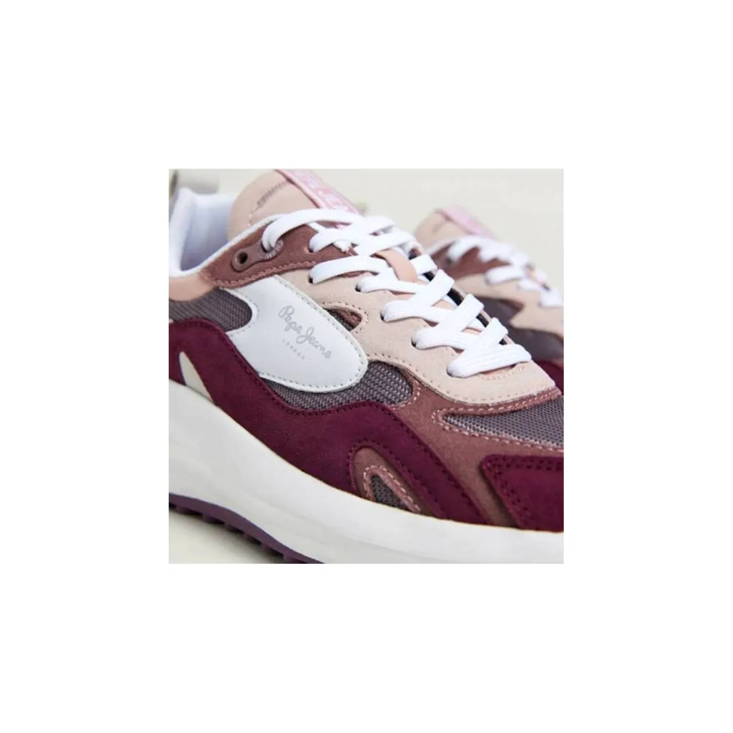 Lage Sneakers^Pepe Jeans London Lage sneaker Bordeaux