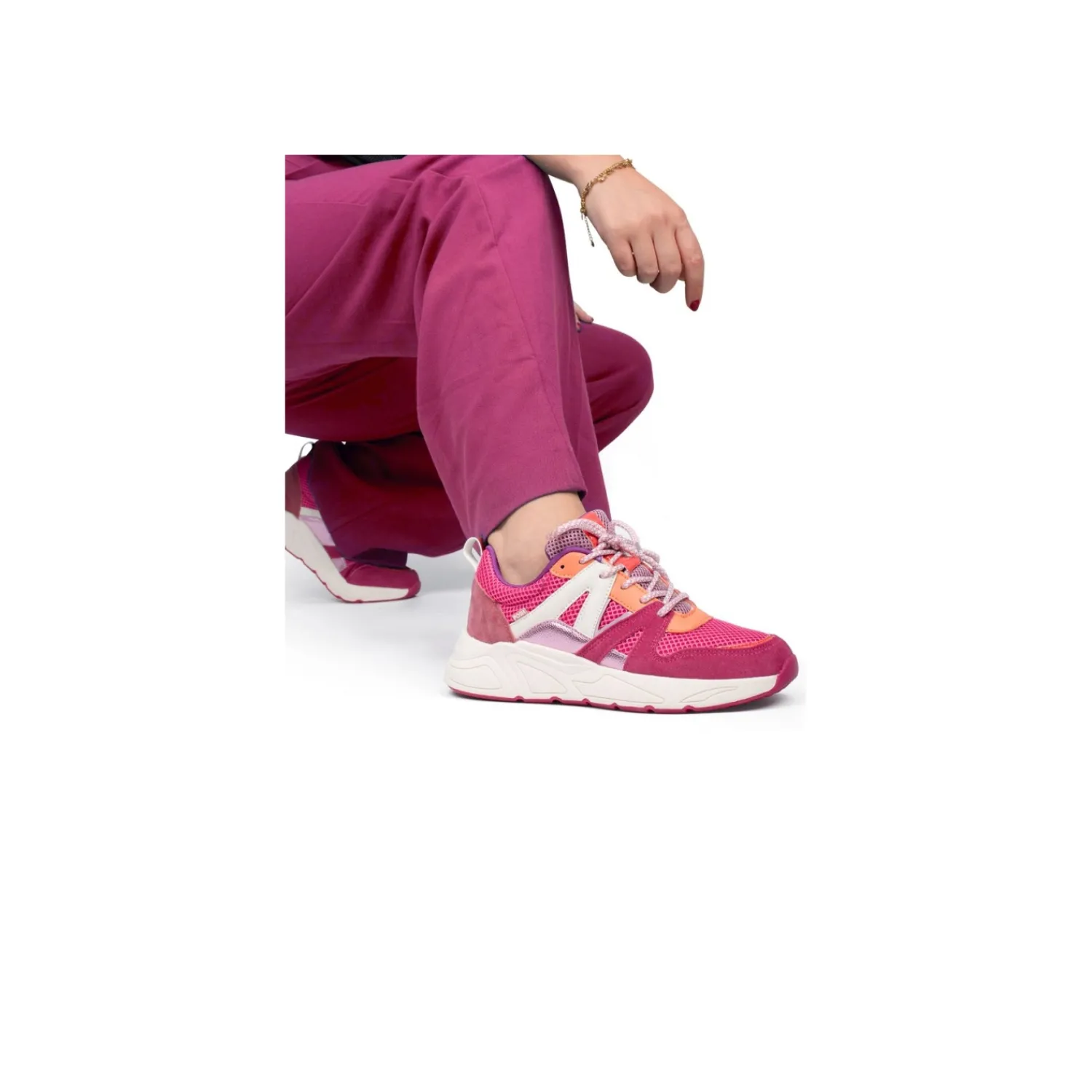 Lage Sneakers^Posh By Poelman Lage sneaker Roze