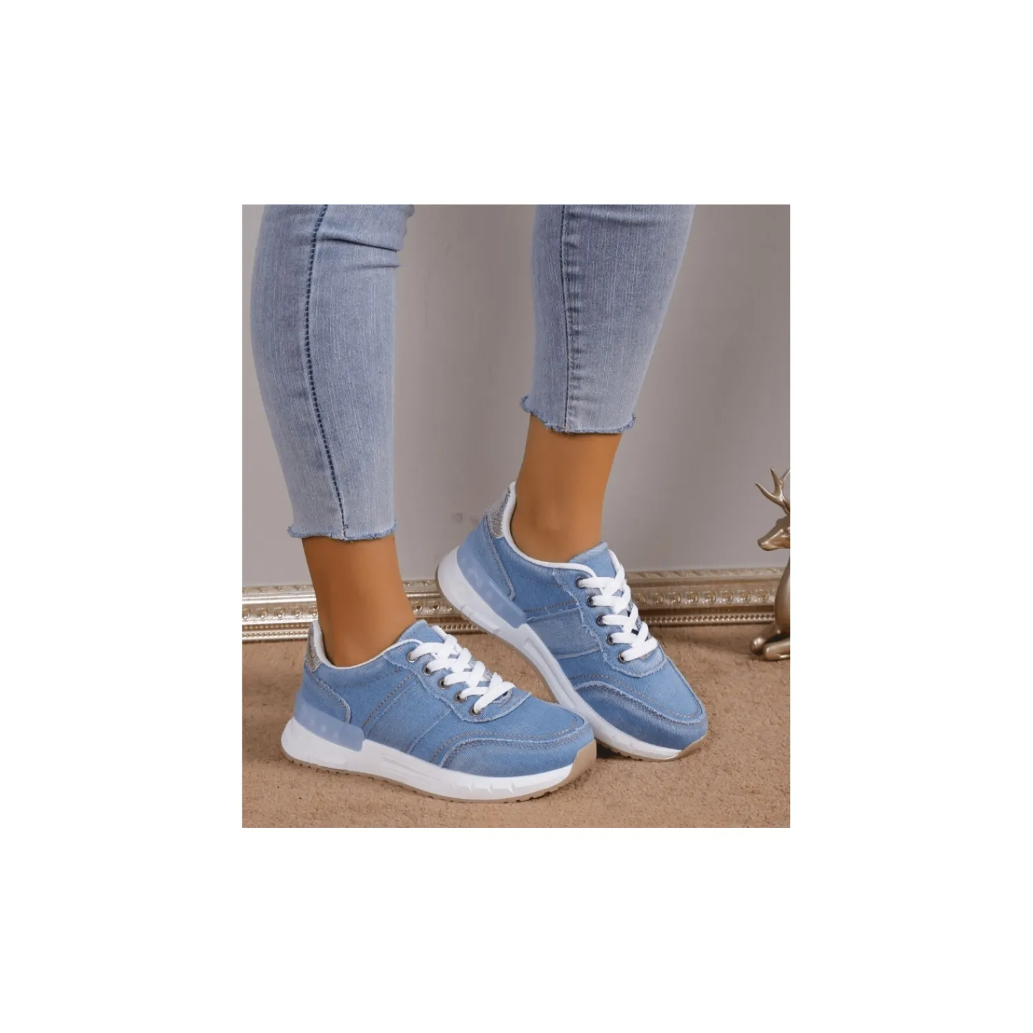 Lage Sneakers^Selected By La.ra Lage sneaker Blauw