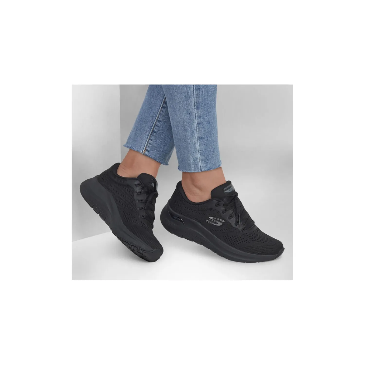 Comfortschoenen | Lage Sneakers^Skechers Lage sneaker Zwart